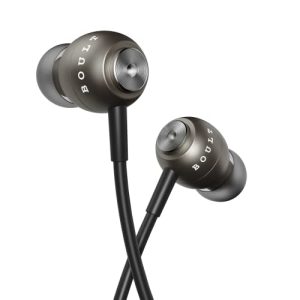 Boult Audio BassBuds Storm-X in-Ear Wired Earphones with Mic and Full Metal Body for Extra Bass & HD Sound (Grey)