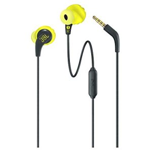JBL Endurance Run, Sports in Ear Wired Earphones with Mic, Sweatproof, Flexsoft eartips, Magnetic Earbuds, Fliphook & TwistLock Technology with Voice Assistant Support for Mobiles (Yellow)