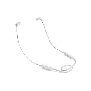 JBL T110BT by Harman Pure Bass in-Ear Wireless Headphone with Mic, Magnetic Cable and Quick Charging (White)