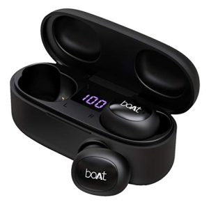 boAt Airdopes 121v2 True Wireless Earbuds with Upto 14 Hours Playback, Lightweight Earbuds, 8MM Drivers, LED Indicators and Multifunction Controls(Active Black)