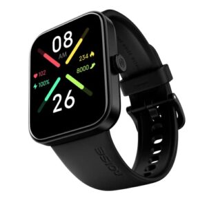 Noise Pulse Go Buzz Bluetooth Calling Smart Watch, 1.69" Clear Display, 550Nits,150+ Watch face, Comfort Strap, Heart Rate, Steps & Sleep Tracker, IP68, 7 Days Battery(Jet Black)