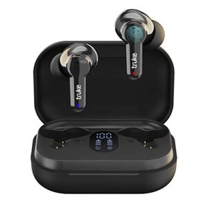 truke Buds Q1 Bluetooth Truly Wireless in Ear Earbuds with mic, 60H Playtime and Fast Charge, Environmental Noise Cancellation(ENC), AAC Codec, Dedicated Gaming Mode, BT 5.1, IPX4 (Black)