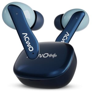 ACwO DwOTS 111 Wireless Earbuds | Up to 75Hrs Battery Life | 10mm Spatial Drivers | Noise-Free Calls with 4 Noise Cancellation Mics | Bluetooth V5.4 | Dedicated Cinematic & Bass Mode (Comet Blue)