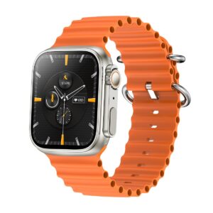 pTron Newly Launched Reflect Pro Smartwatch, Bluetooth Calling, 1.85" Full Touch Display, 600 NITS, Digital Crown, Metal Frame, 100+ Watch Faces, HR, SpO2, Voice Assist, 5 Days Battery Life (Gold)