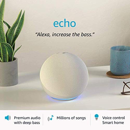 Echo (4th Gen, 2020 release) | Premium sound powered by Dolby and Alexa (White)