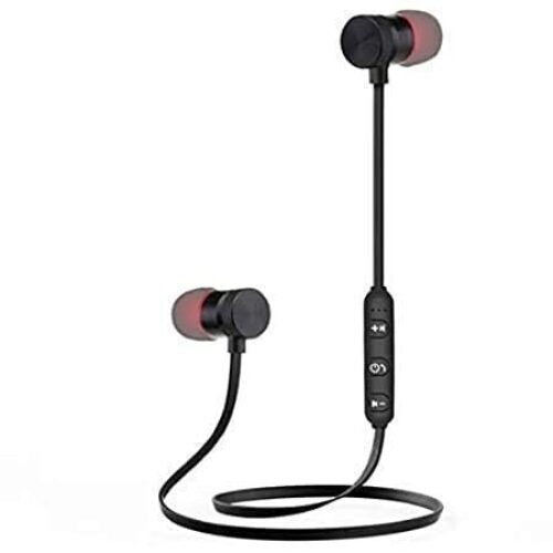 EASYSHOP Super Bass Wireless Bluetooth Headphones, Headset with Mic and Sound Button Earphone for M i Note 5/6/7 Pro, 6A, Y2, A2, A1, Y3 All Smartphones (Black) Modal A-1