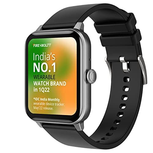 Fire-Boltt Ninja Calling 1.69″(42cm) Full Touch Bluetooth Calling Smartwatch with 30 Sports Mode, SpO2, Heart Rate Monitoring & AI Voice Assistant (Metal Grey)