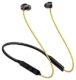 GO SHOPS R2 Magnetic in Ear Bluetooth 5.0 Wireless Headphones with Mic, Stereo Sound with Bass, IPX4 Water & Sweat Resistant, Voice Assistance, Ergonomic & Lightweight – (Yellow)