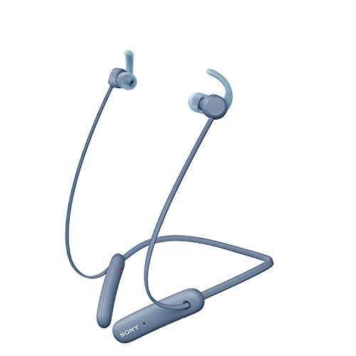 Sony WI-SP510 Wireless Sports Extra Bass in-Ear Headphones with 15 hrs Battery, Quick Charge, Magnetic Earbuds, Tangle Free Cord, BT Ver 5.0, Bluetooth Headset with Mic for Phone Calls/WFH (Blue)