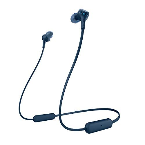 Sony WI-XB400 Wireless Extra Bass in-Ear Headphones with 15 hrs Battery, Quick Charge, Magnetic Earbuds, Tangle Free Cord, BT Ver 5.0, Work from Home,Bluetooth Headset with Mic for Phone Calls (Blue)