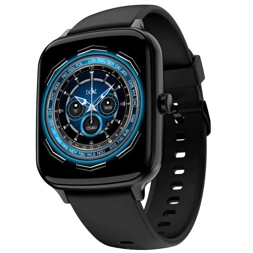 boAt Newly Launched Wave Style Call with Advanced Dedicated Bluetooth Calling Chip, 600+ Watch Faces, 1.69″ HD Display, Health Ecosystem, Live Cricket Scores, Quick Replies, HR & SpO2(Active Black)