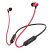 pTron Bassfest Plus Magnetic in Ear Bluetooth 5.0 Wireless Headphones with Mic, Stereo Sound with Bass, IPX4 Water & Sweat Resistant, Voice Assistance, Ergonomic & Lightweight – (Black & Red)